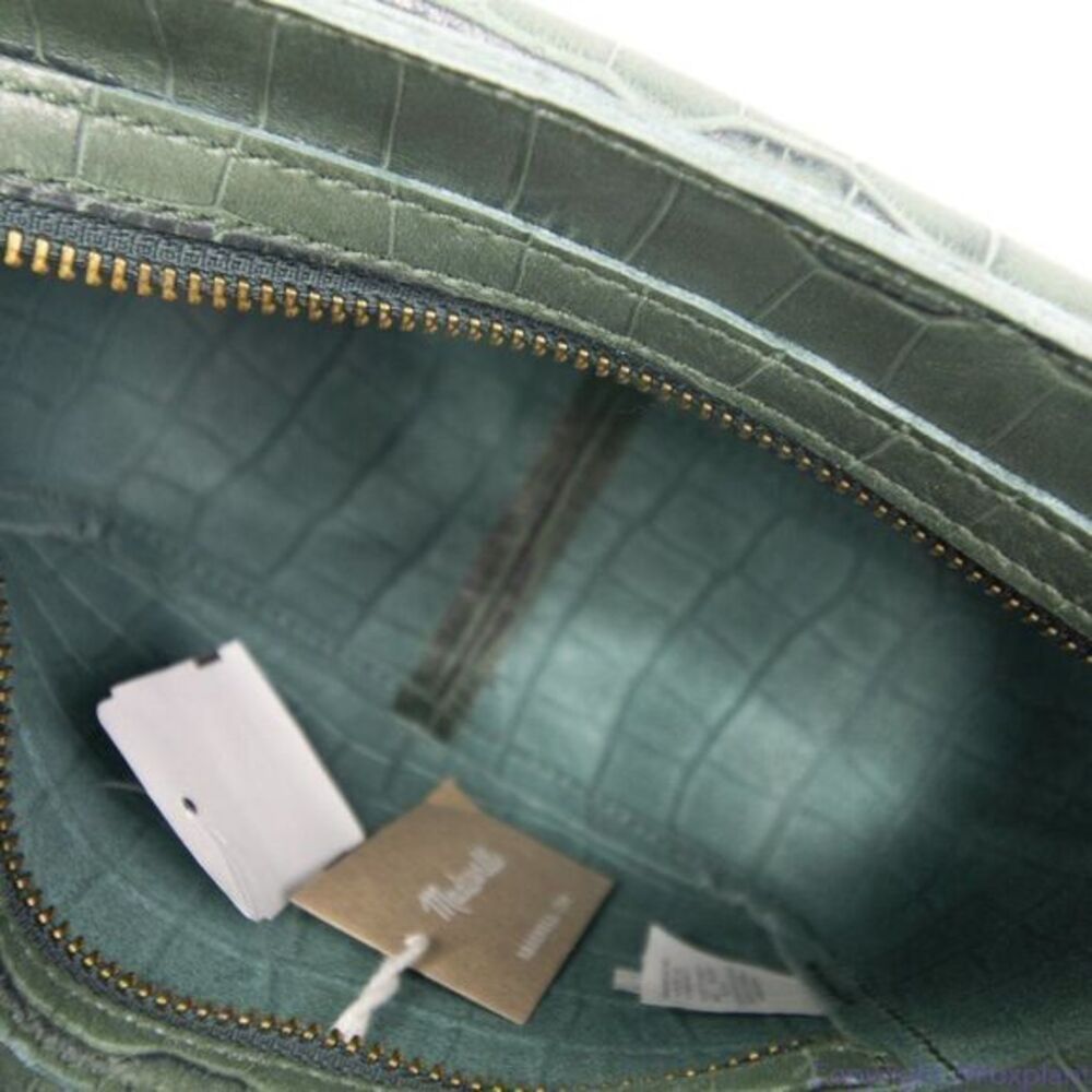 New! Madewell The Mini Abroad Crossbody Bag Croc Embossed Leather - Picture 13 of 16
